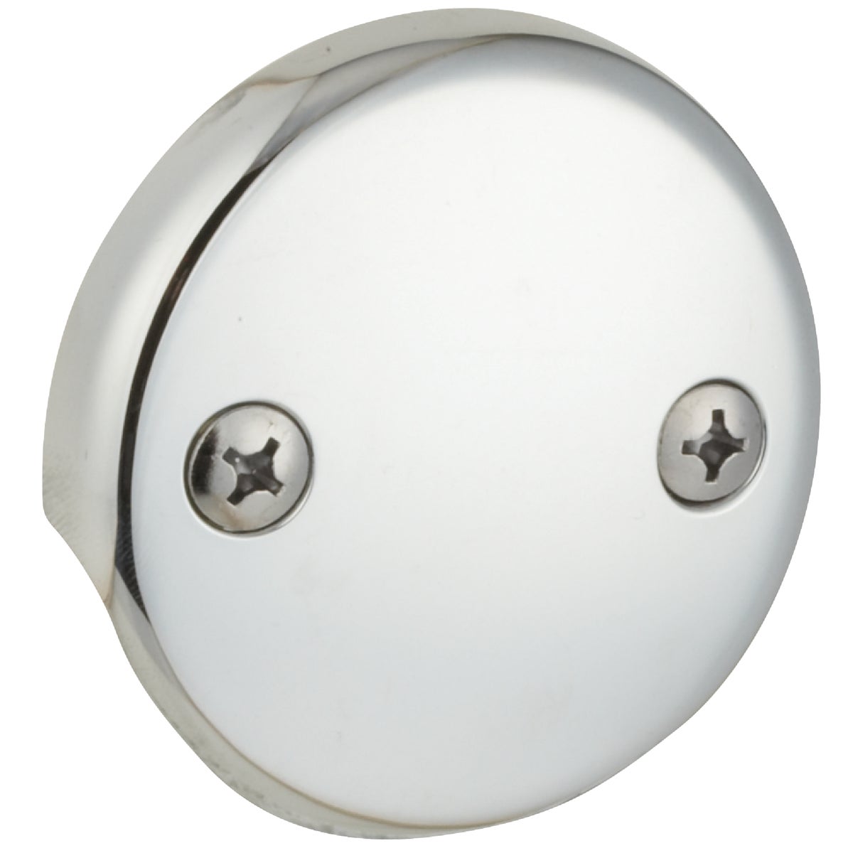 Two-hole Chrome Bath Drain Face Plate - Model 456330, Universal Fit