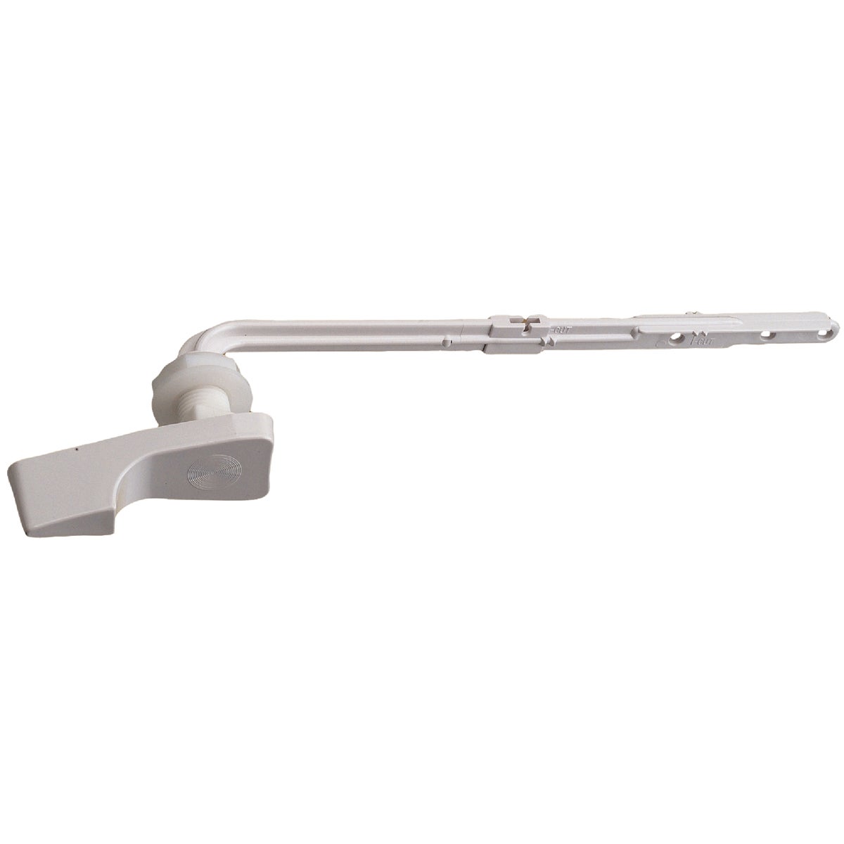 White Flush Tank Lever With Plastic Arm, Model 455091