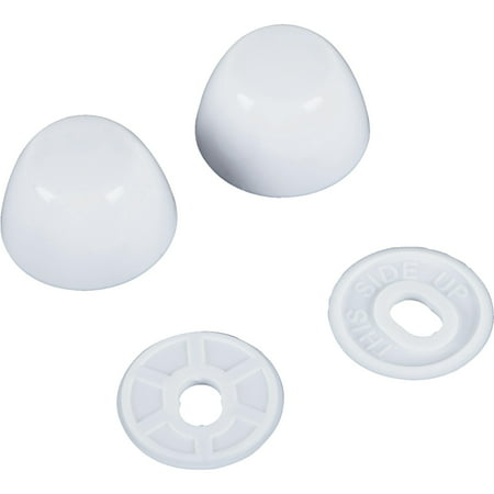 White Plastic Toilet Snap-on Bolt Caps - Model 443980