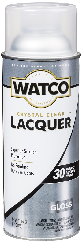 11.25 Oz. Clear Gloss Spray Lacquer - Durable Wood Finish For Interior Use