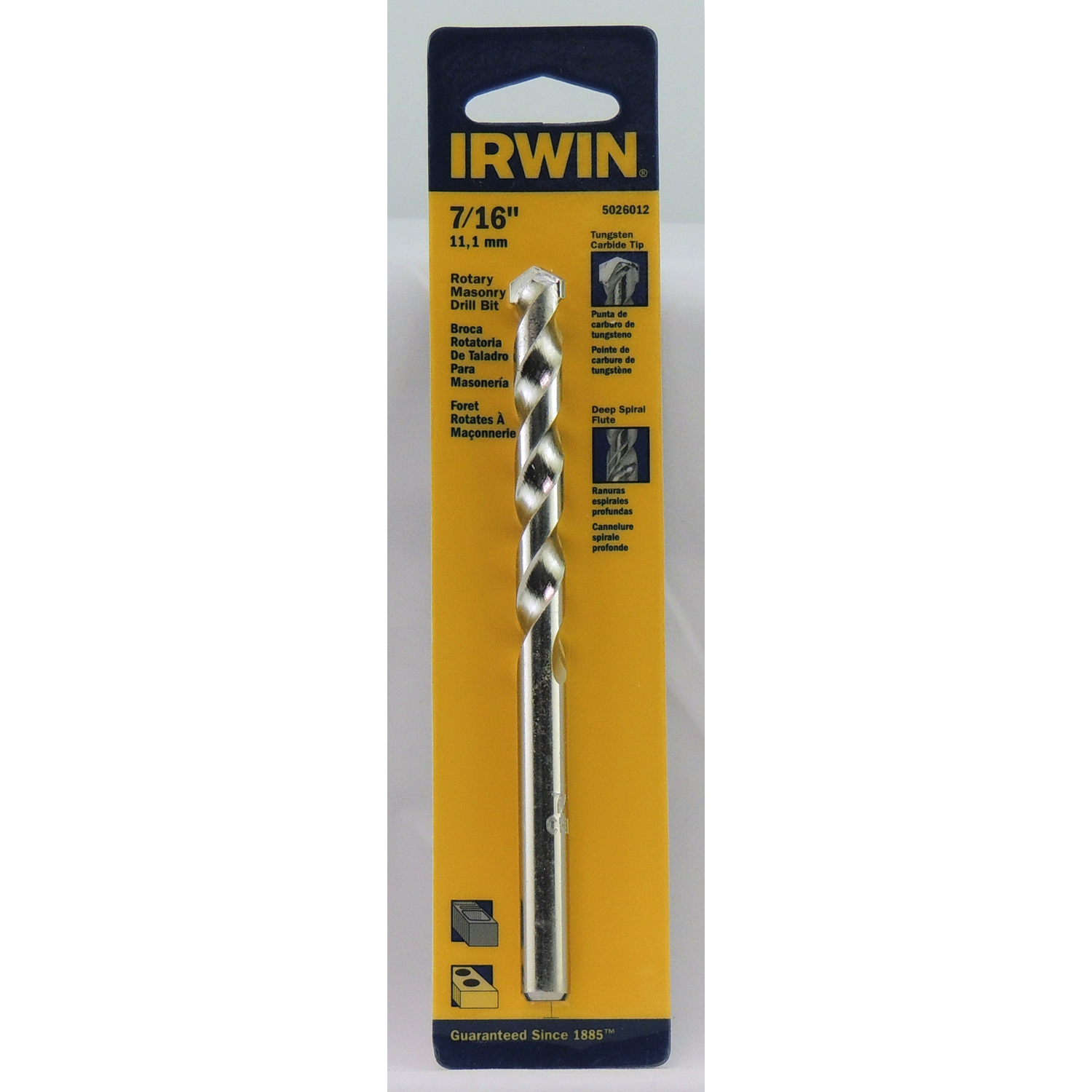 Masonry Drill Bit, 7/16 x 6 In.