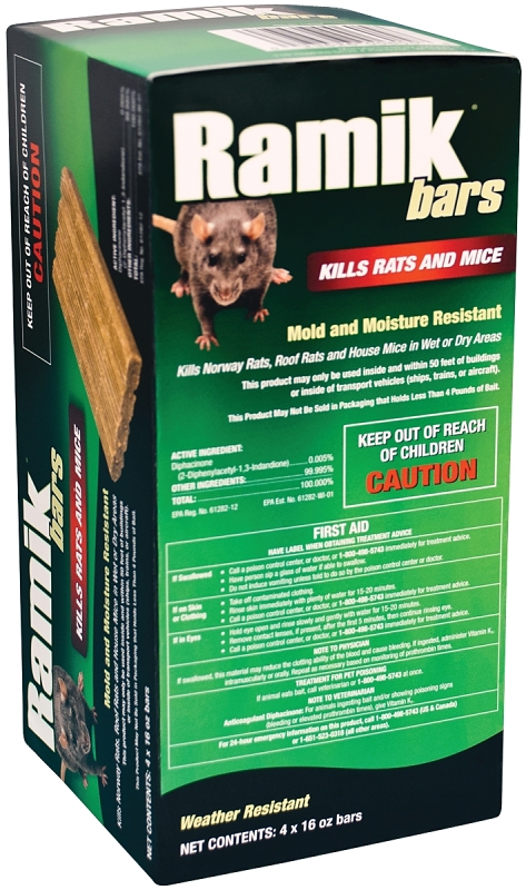 Ramik Bar Rat And Mouse Poison (4 per Box)
