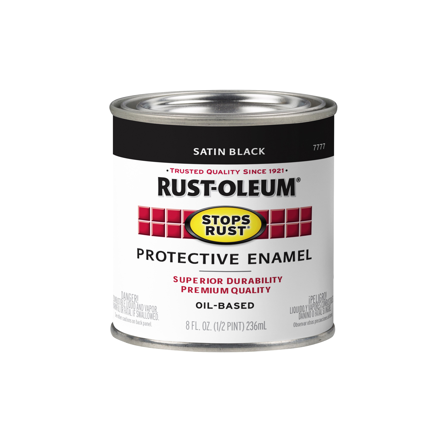 Black Satin Enamel, 1/2 Pint