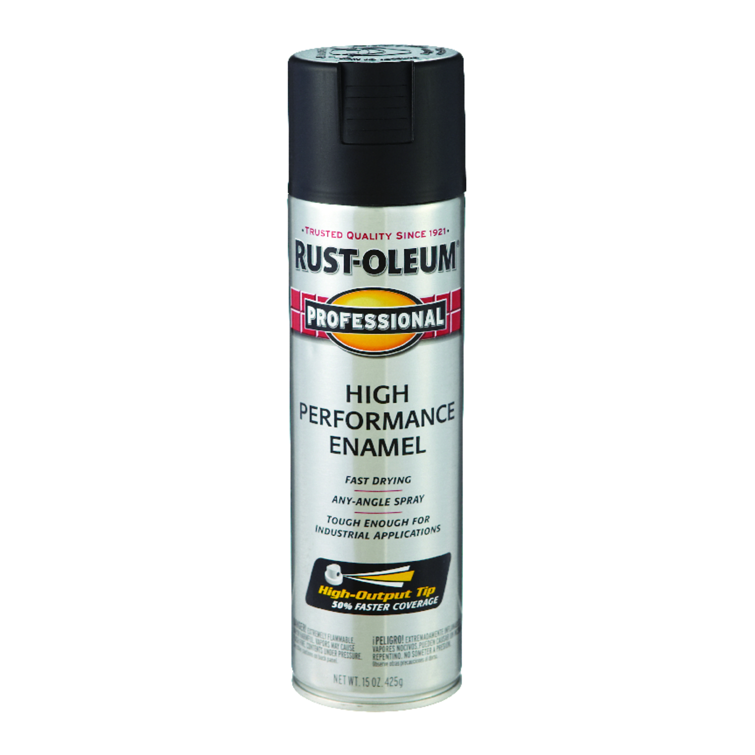Professional Fast Dry 15 Oz. Flat Black High Performance Enamel Spray Paint