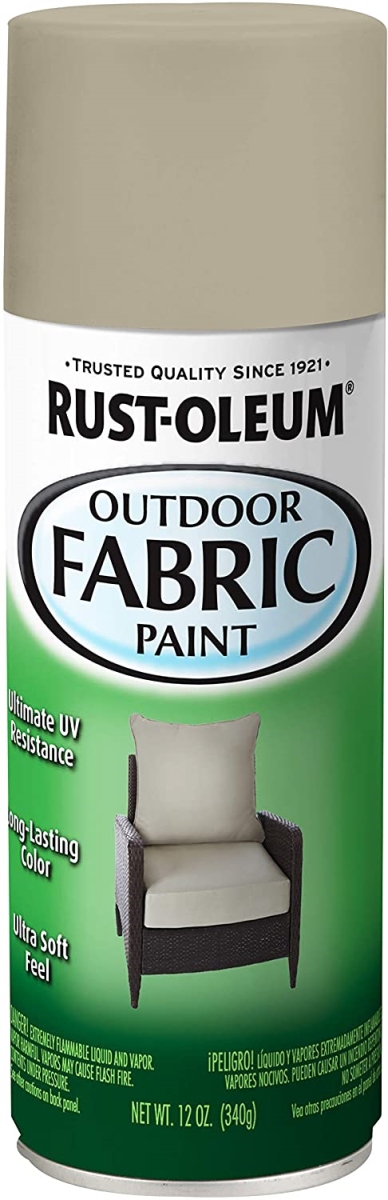 12 Oz. Flat/matte Outdoor Fabric Spray Paint, Medium Gray - Model 358839