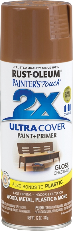 Painter's Touch 2X Spray Paint, Gloss Chestnut, 12 oz.