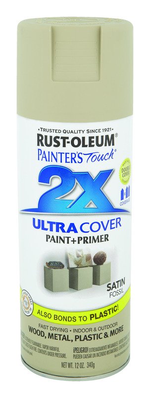 Painter's Touch 2x Ultra Cover 12 Oz. Satin Spray Paint, Fossil