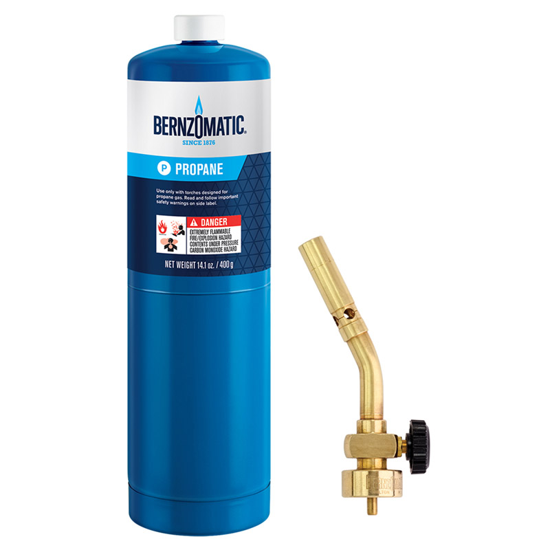 Manual Propane Torch Kit With 14.1 Oz Cylinder And Adjustable Flame Control