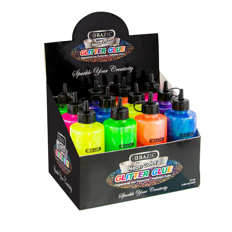 Products Neon Color Glitter Glue 4 Oz. Medium Strength Polyethylene Terephthalate