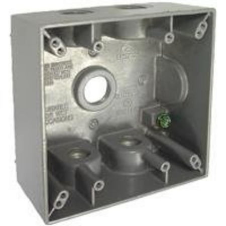 5919-1 2-gang Weatherproof Outdoor Electrical Box - Gray