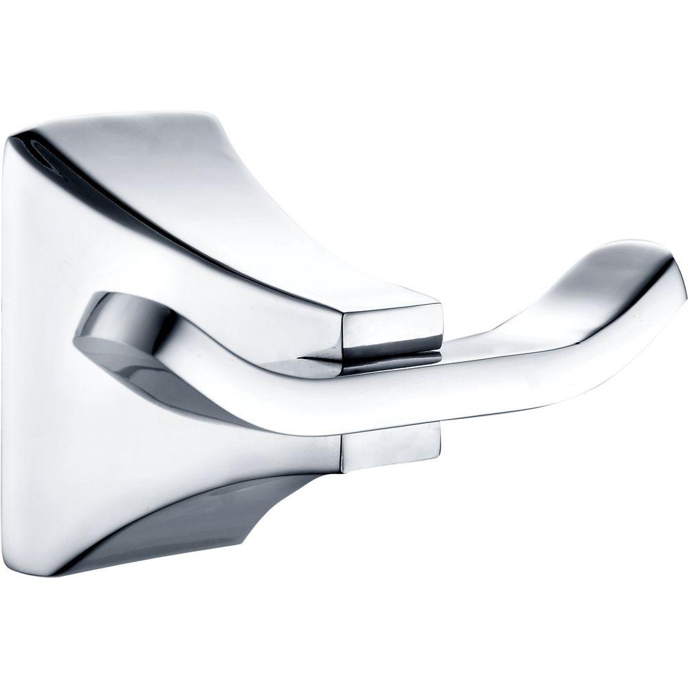 Shangri-la Double Robe Hook In Chrome By Paradise Bathworks, Model 64426