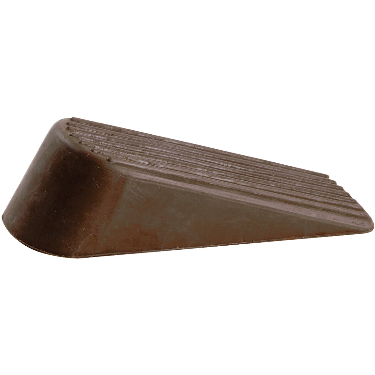 Brown Rubber Wedge Door Stop - Light-duty, Nonmarking, 2-pack