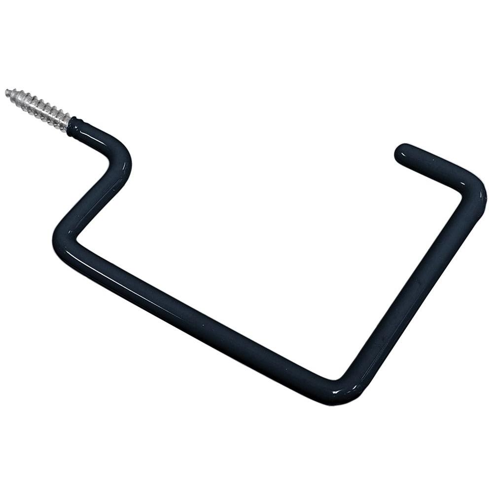 The Hillman Group Storage Hook, Black Vinyl Coated, 1pk