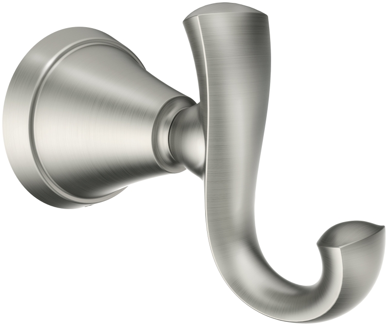 Moen Tiffin Single Robe Hook, Brushed Nickel