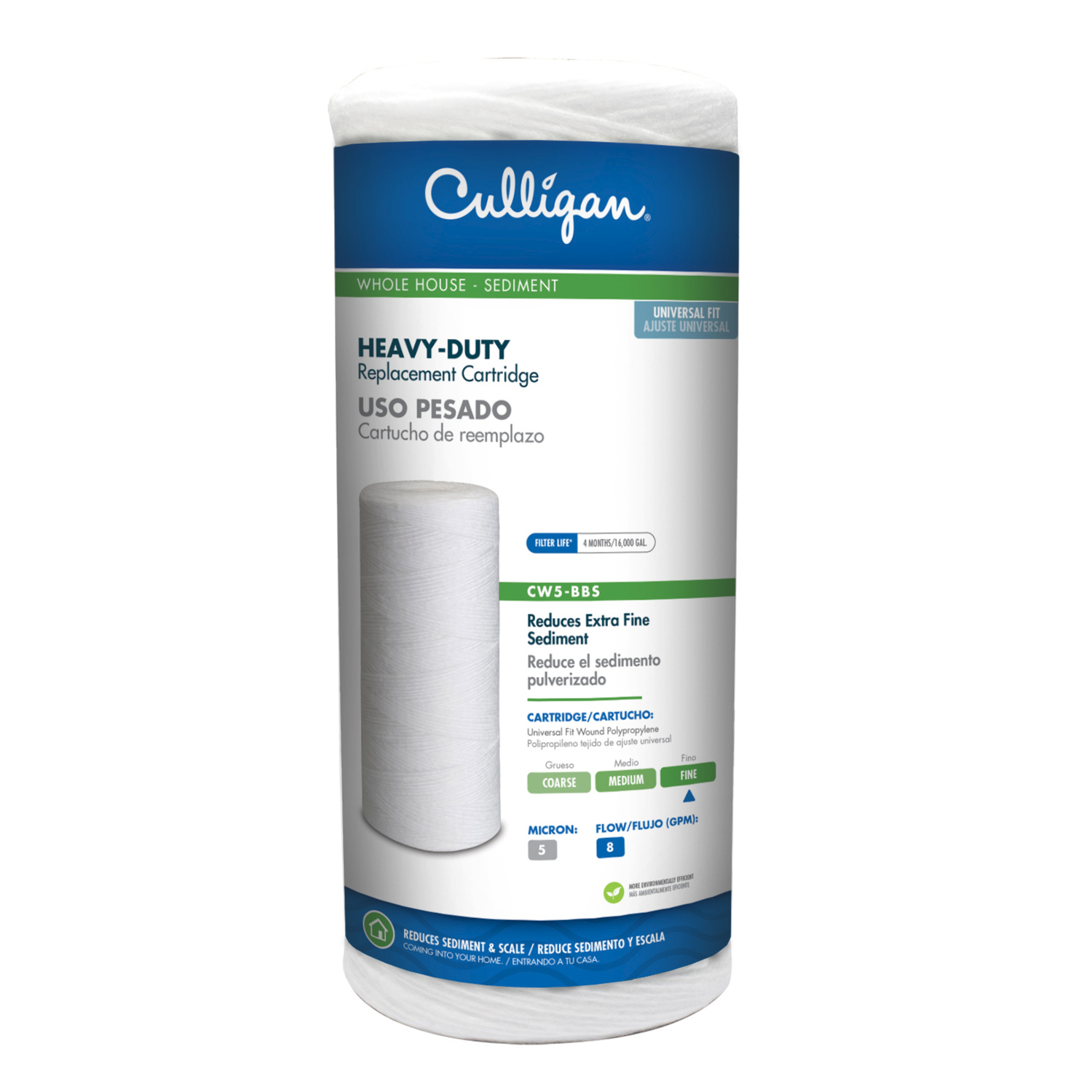 Cw5-bbs Heavy Duty Whole House Water Filter Cartridge - 5 Micron Filtration