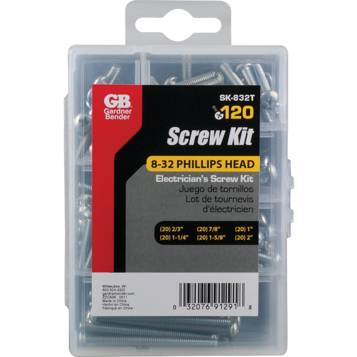 Gardner Bender Round Head Electrician Screw Repair Kit