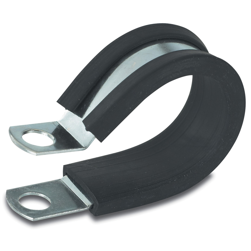 Gardner Bender 1 In. Steel w/Rubber Insert Black Cable Clamp