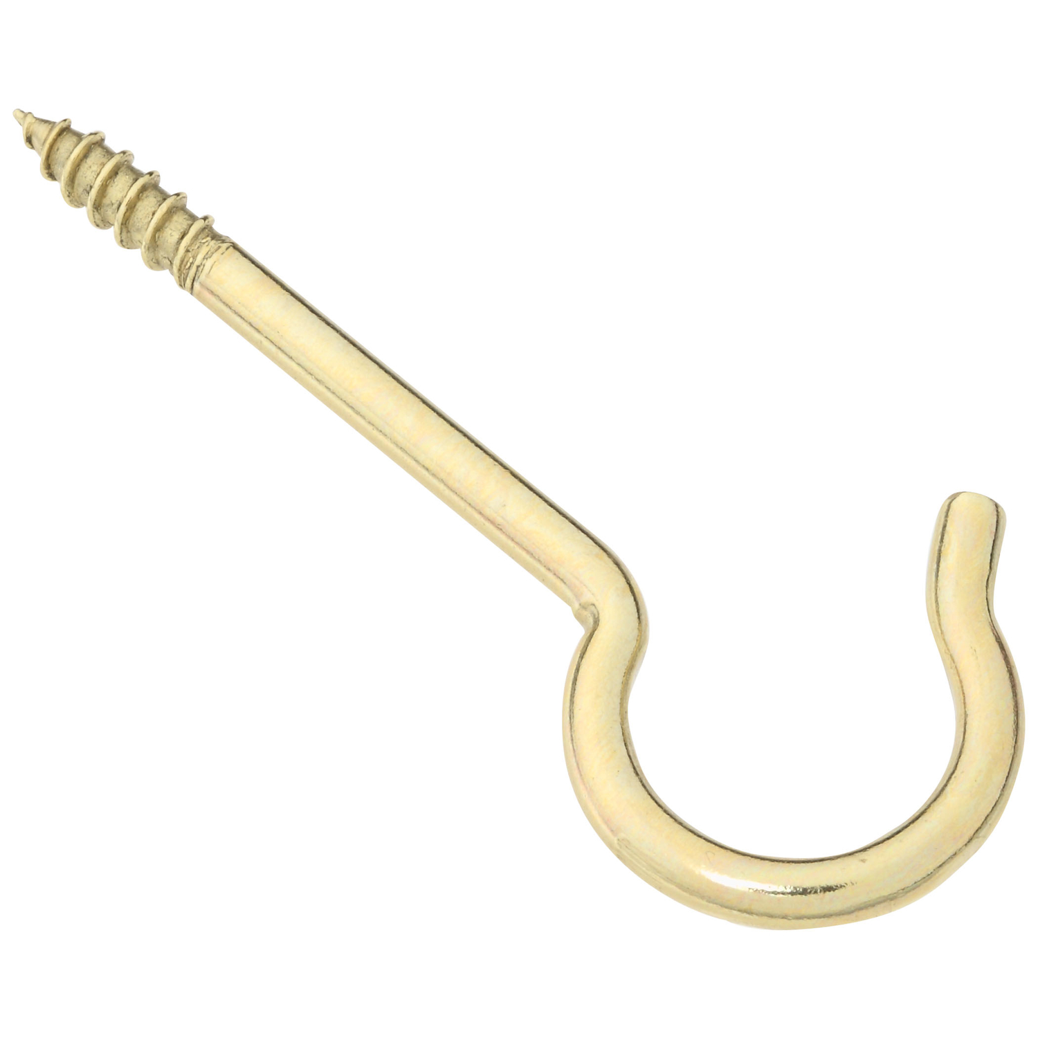 National Hardware #6 Solid Brass Ceiling Hook (2-Pack)