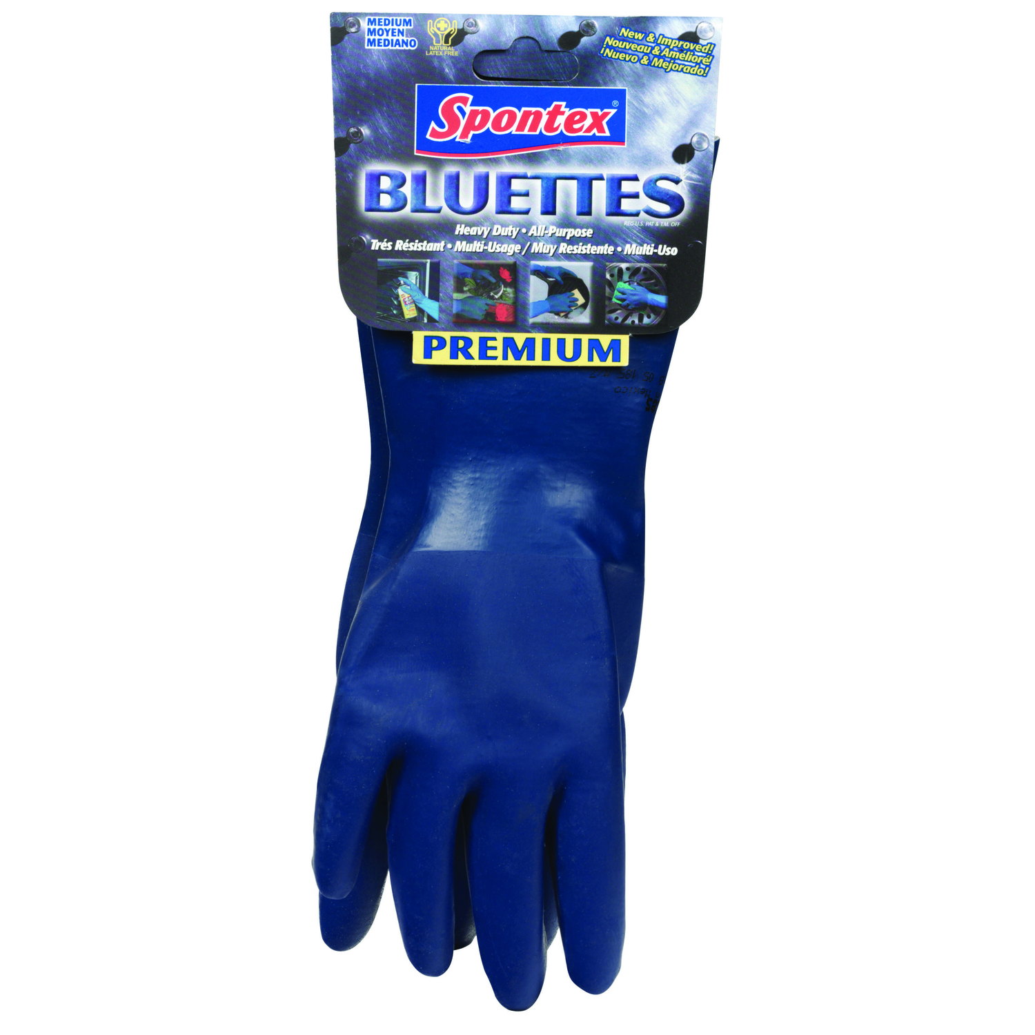 Spontex Bluettes Medium Neoprene Rubber Glove