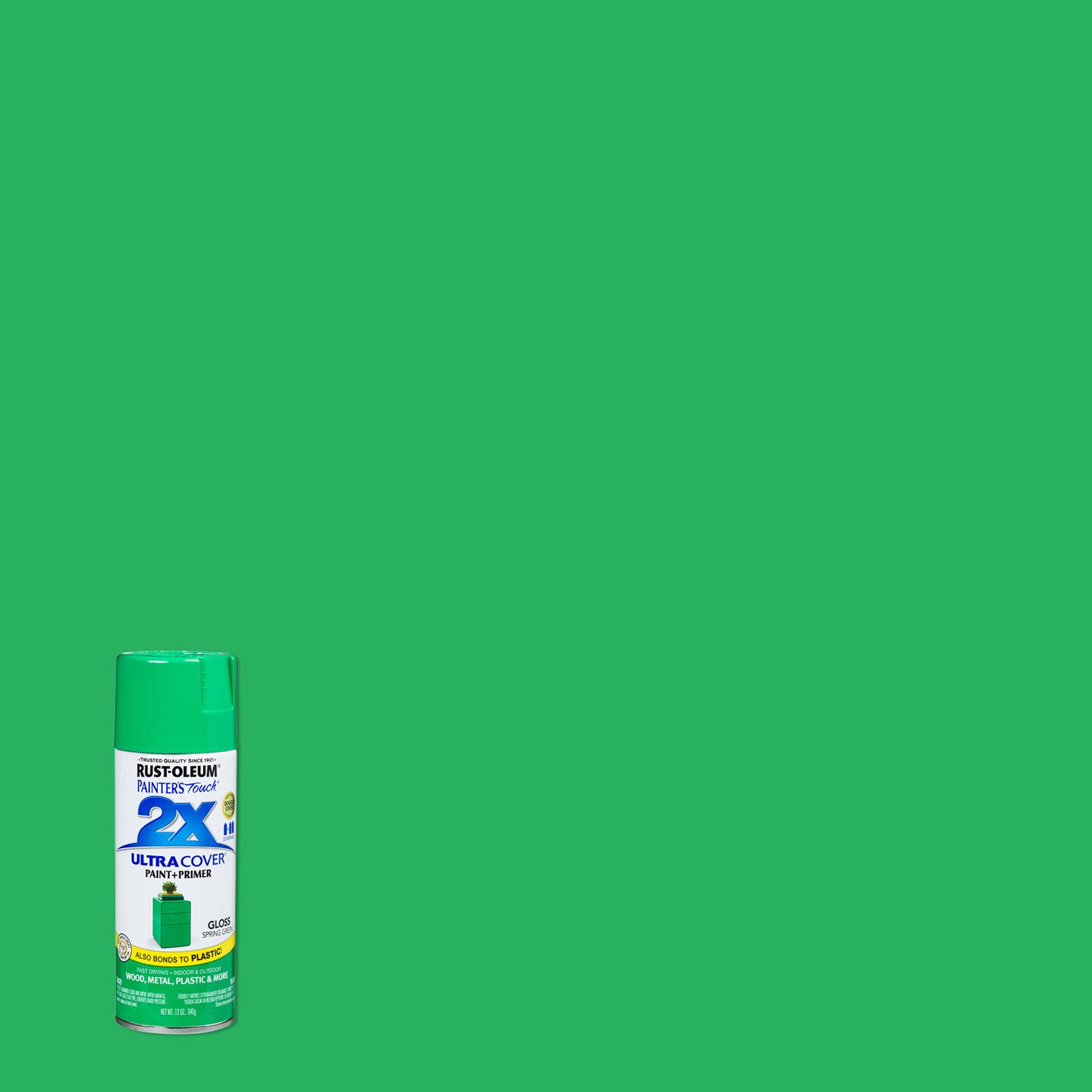 2x Ultra Cover 12 Oz. Gloss Spray Paint, Spring Green