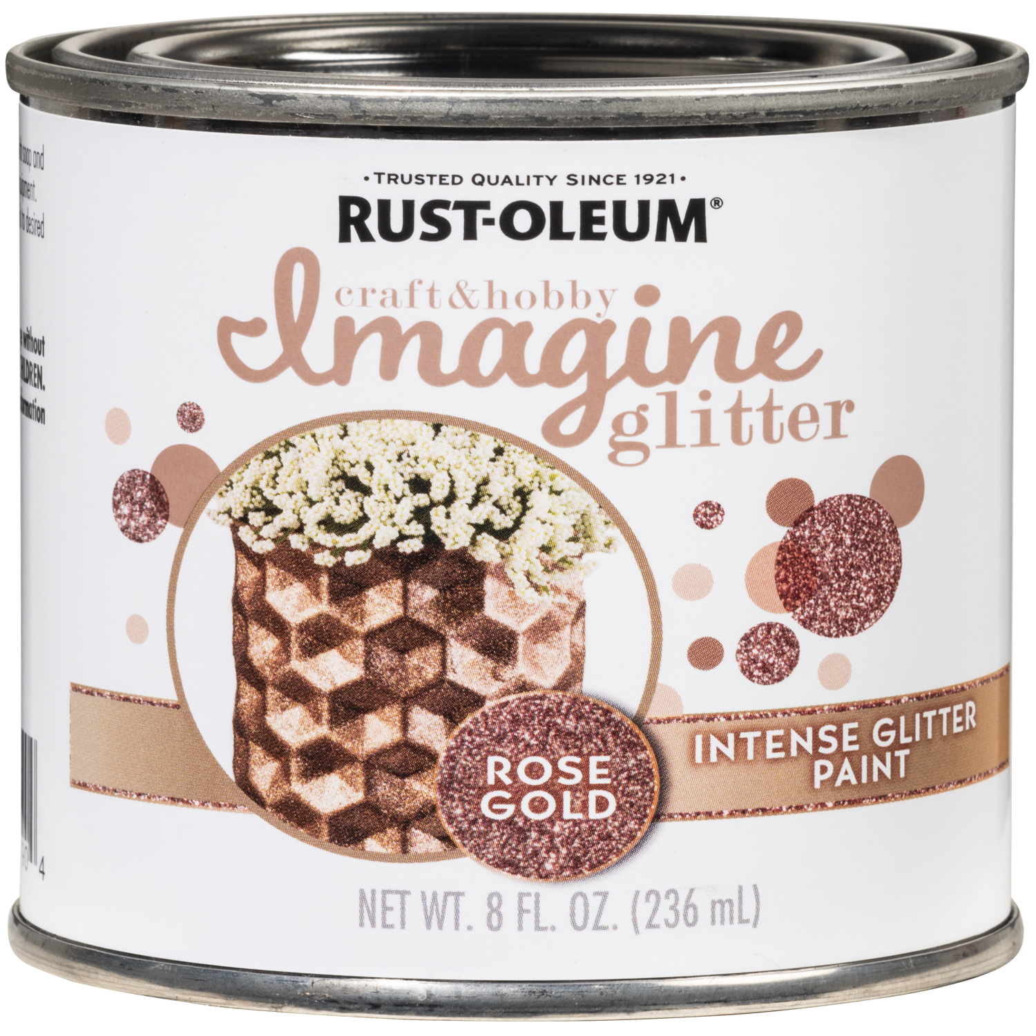 Rust-Oleum Imagine Craft & Hobby 8 Oz. Intense Rose Gold Glitter Paint