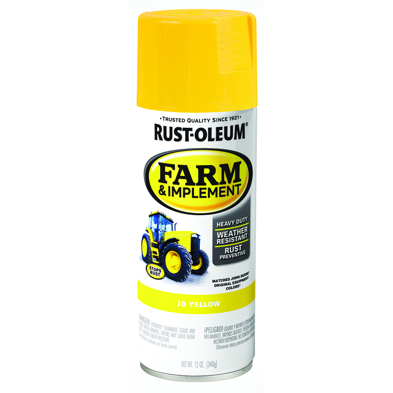 Farm & Equipment Spray Paint, John Deere Yellow, 12-oz.