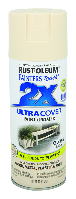 Painter's Touch 2x Ultra Cover 12 Oz. Gloss Spray Paint, Ivory