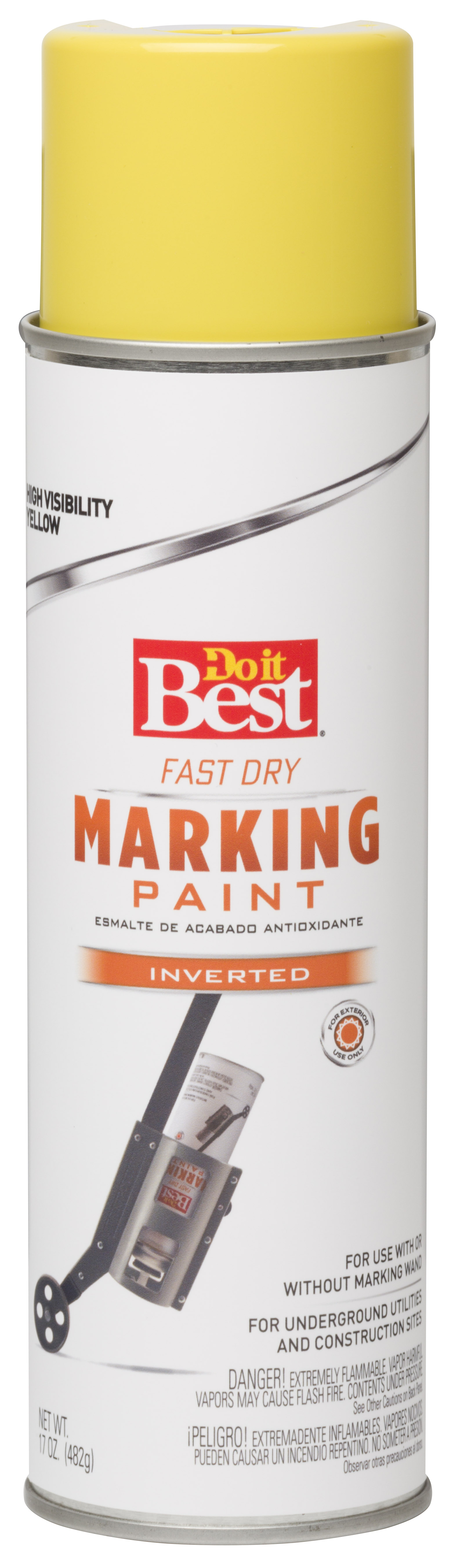 Rust-Oleum Industrial Choice Hi-Visibility Yellow 17 Oz. Inverted Marking Spray Paint