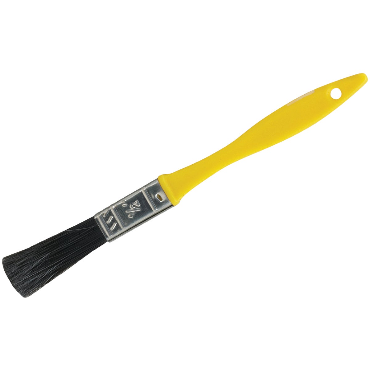 1/2 Inch Flat Synthetic Polyolefin Paint Brush With Yellow Plastic Handle