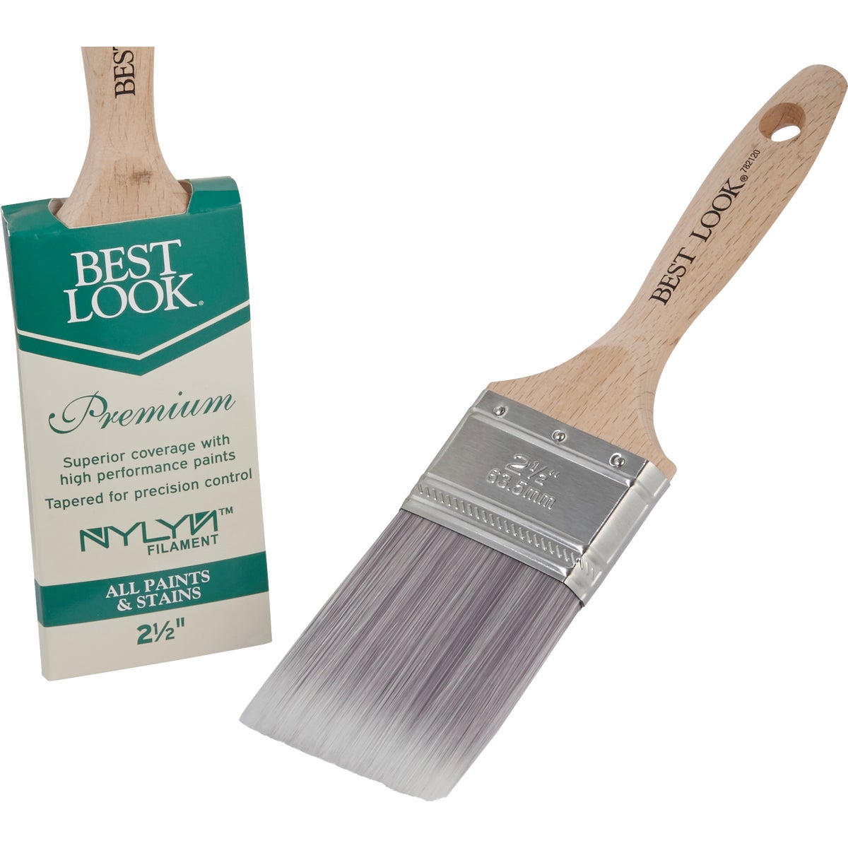 2.5 In. Flat Nylyn Paint Brush With Beechwood Handle