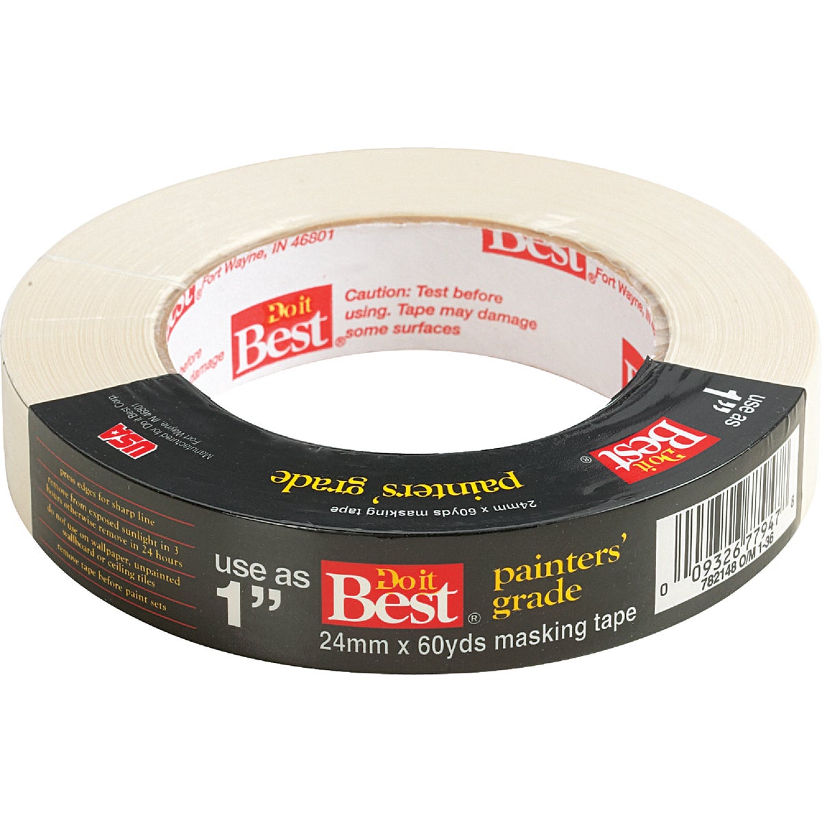 0.94 In. X 60 Yd. Painters Grade Masking Tape - Professional Quality