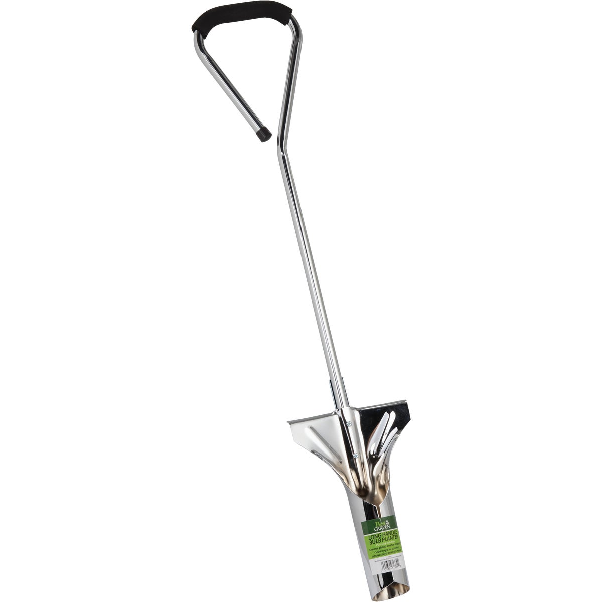 38-1/4" Long Handle Bulb Planter - Chrome-plated Steel