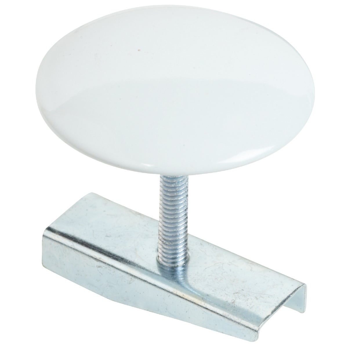 1-3/4 In. White Metal Faucet Hole Cover With Wing Nut