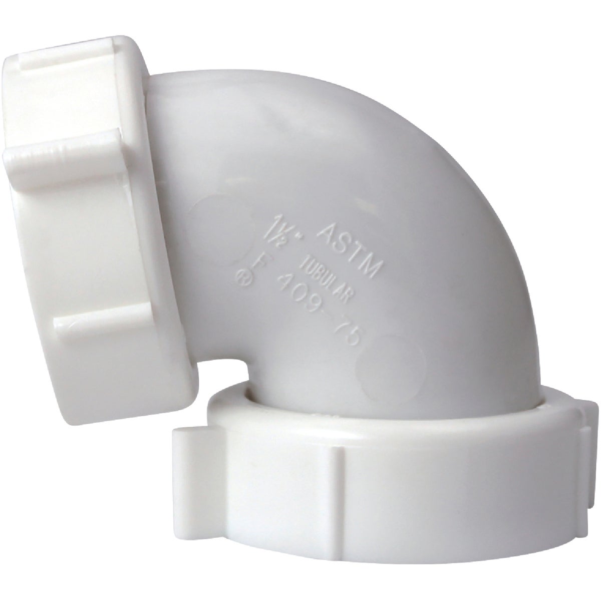 1-1/2 In. White Polypropylene 90 Degree Outlet Elbow - Model 495115