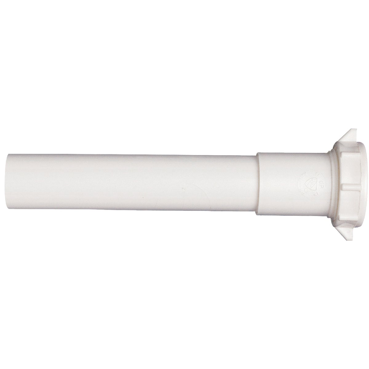 1-1/4 In. X 12 In. White Plastic Slip-joint Extension Tube With Nut And Washer