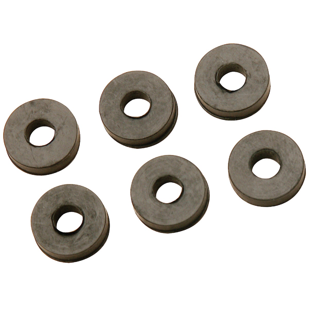 1/2 Inch Black Toilet Spud Faucet Washer - Rubber, 1/8 Inch Inside Diameter