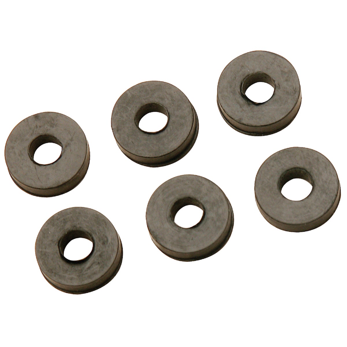 17/32 In. Black Flat Faucet Washer - Rubber, 1/8 In. Inside Diameter