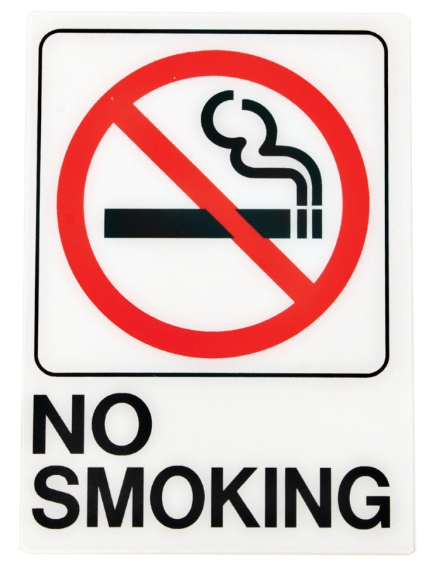 Deco Series Heavy-duty Plastic No Smoking Sign, 5 In. X 7 In.