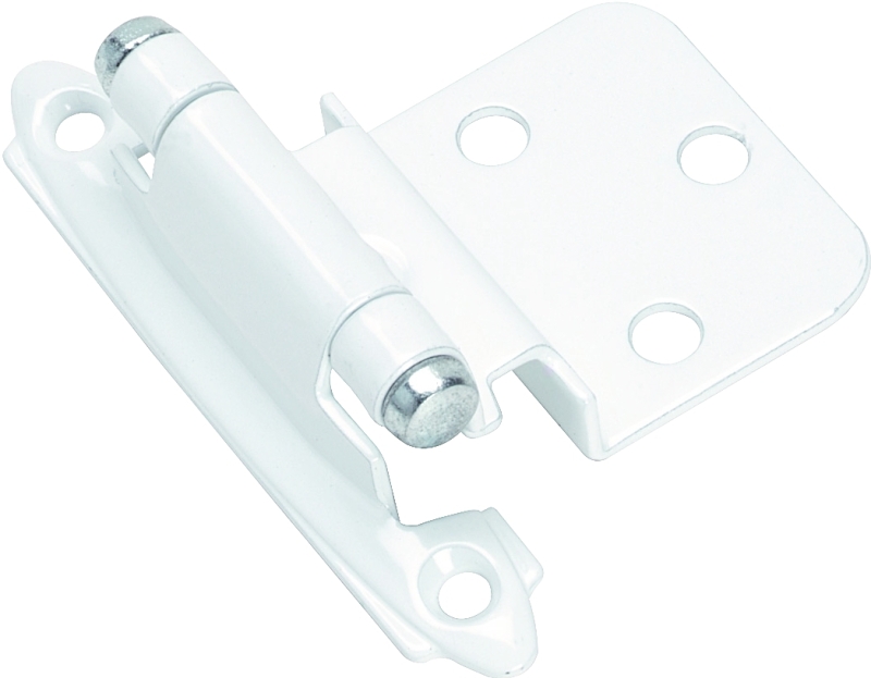 Amerock 3/8 In. White Self-Closing Inset Hinge (2-Pack)