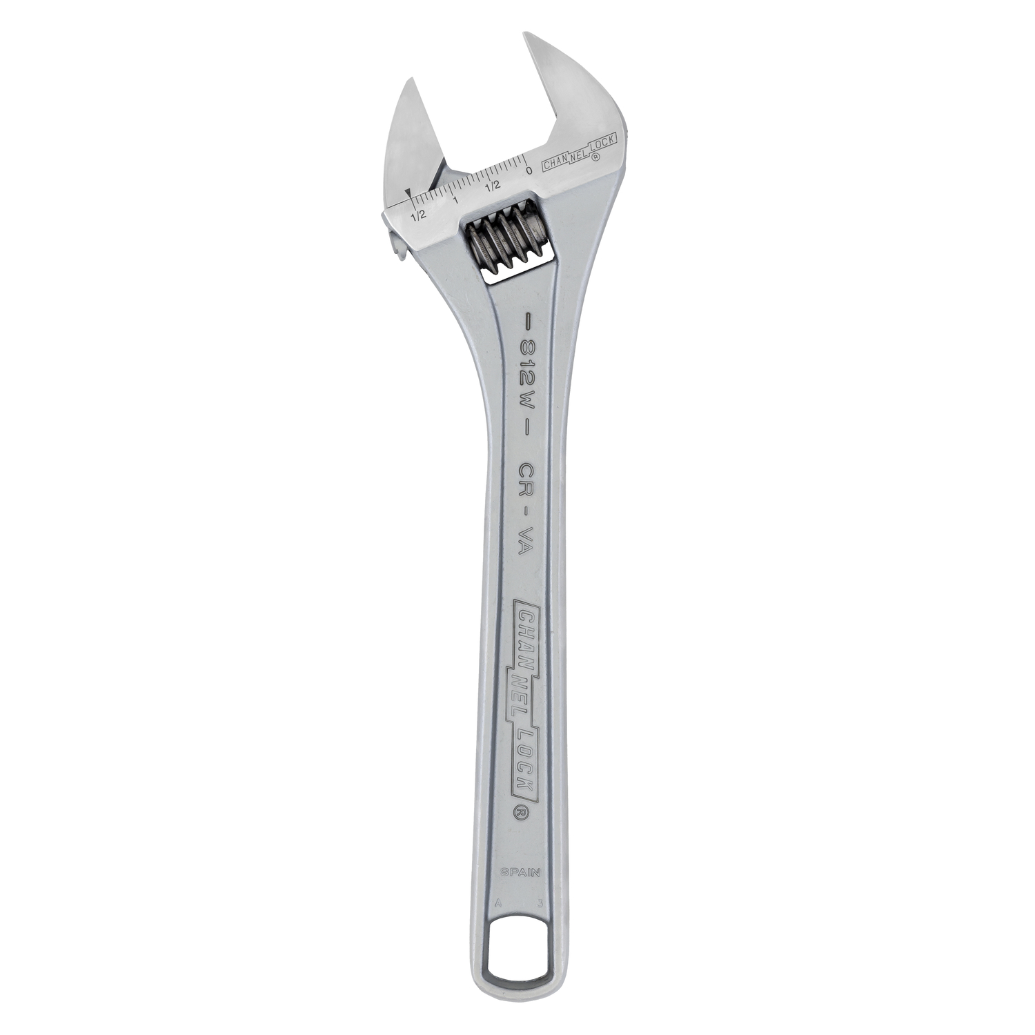 Channellock 12 In. Adjustable Wrench, Chrome Vanadium Steel, Maximum Jaw Capacity 1.5 In.