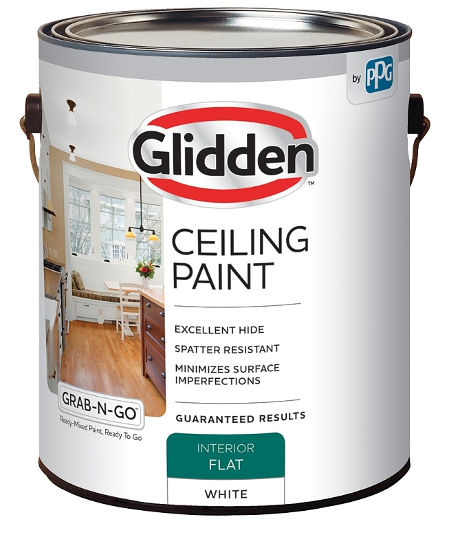 1 Gallon Interior Flat Ceiling Paint 2070t/01 - Spatter Resistant White