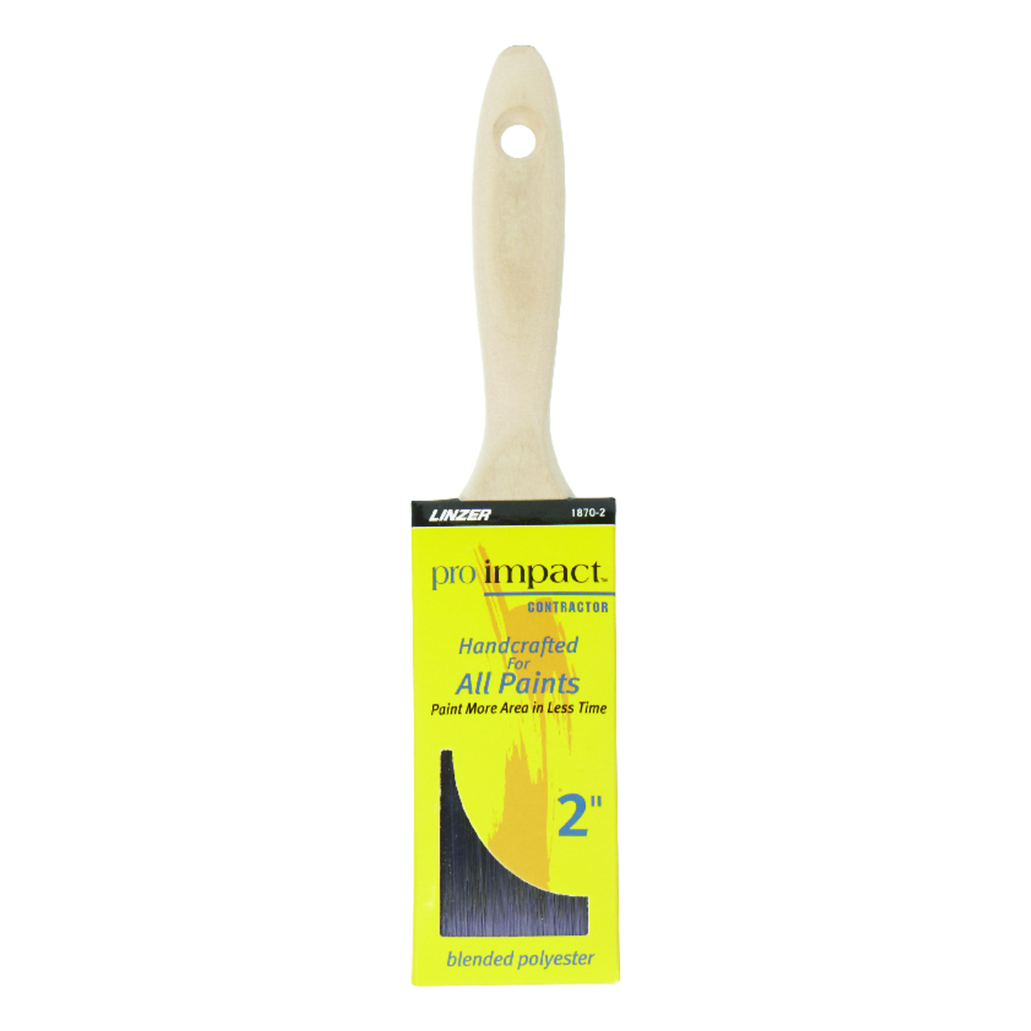 Pro Impact 2 In. Flat Polyester Blend Paint Brush - Model 1870 Pic 0200