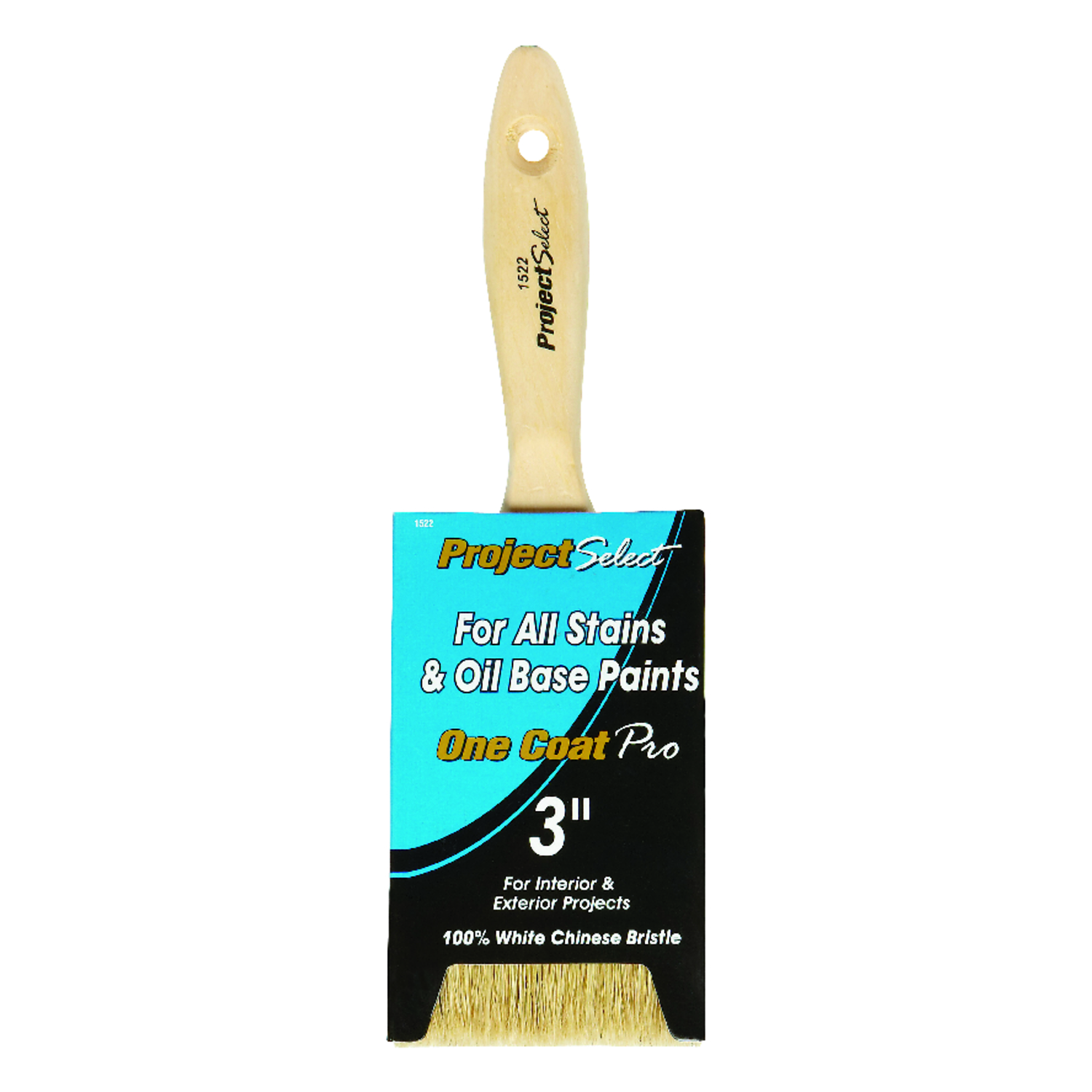 Project Select 3 In. Flat White Chinese Bristle Paint Brush