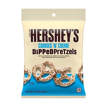 "Hershey's Dipped Pretzels, Cookies 'n' Crme, 4.25 Oz., 4/Pack (21462)"