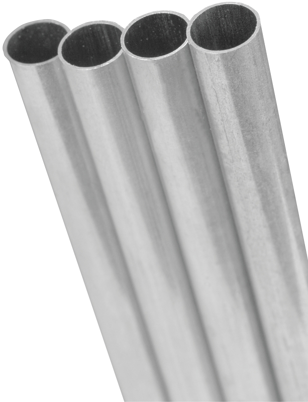 Aluminum 3/16 In. O.d. X 1 Ft. Round Tube Stock For Crafts And Model Building