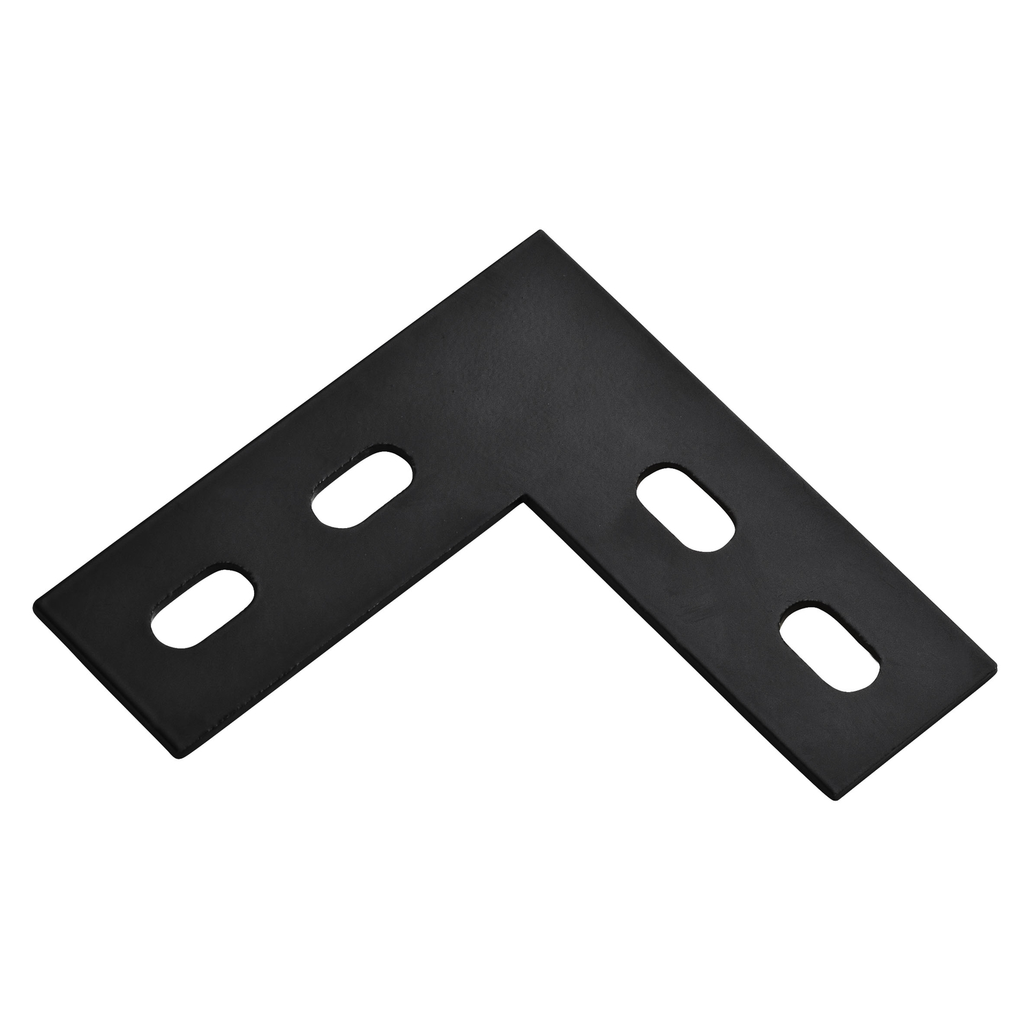 Flat Corner Brace, Black Steel, 1-1/2 x 4-1/2 In.