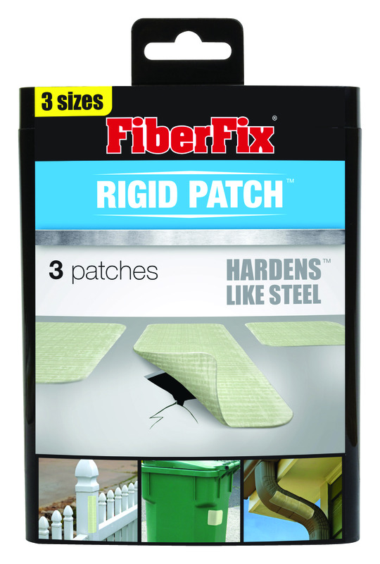 FiberFix Rigid Patch 5 x 5 In., 2 x 8 In., 3 x 3 In. Repair Patch (3-Pack)