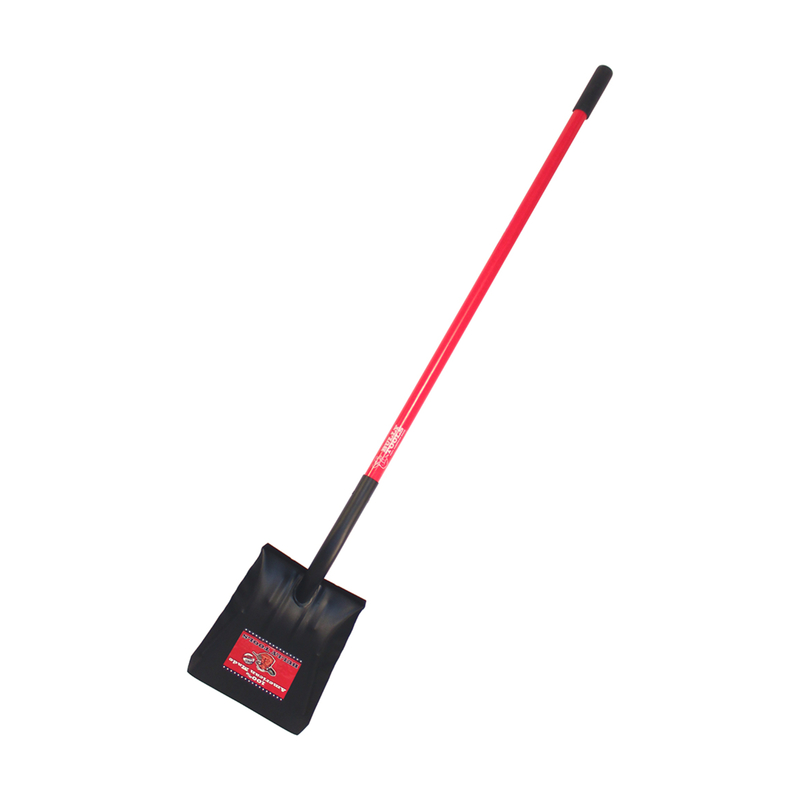 60 In. Commercial Grade Square Point Shovel With Fiberglass Handle