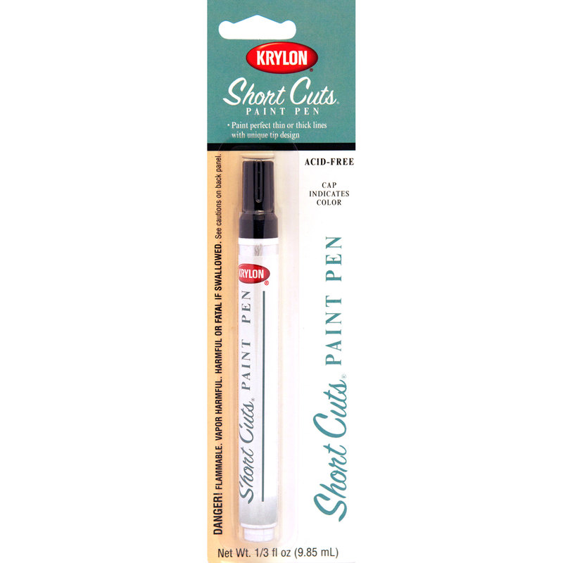 Short Cuts 1/3 Fl Oz Gloss Black Paint Pen For Arts And Crafts