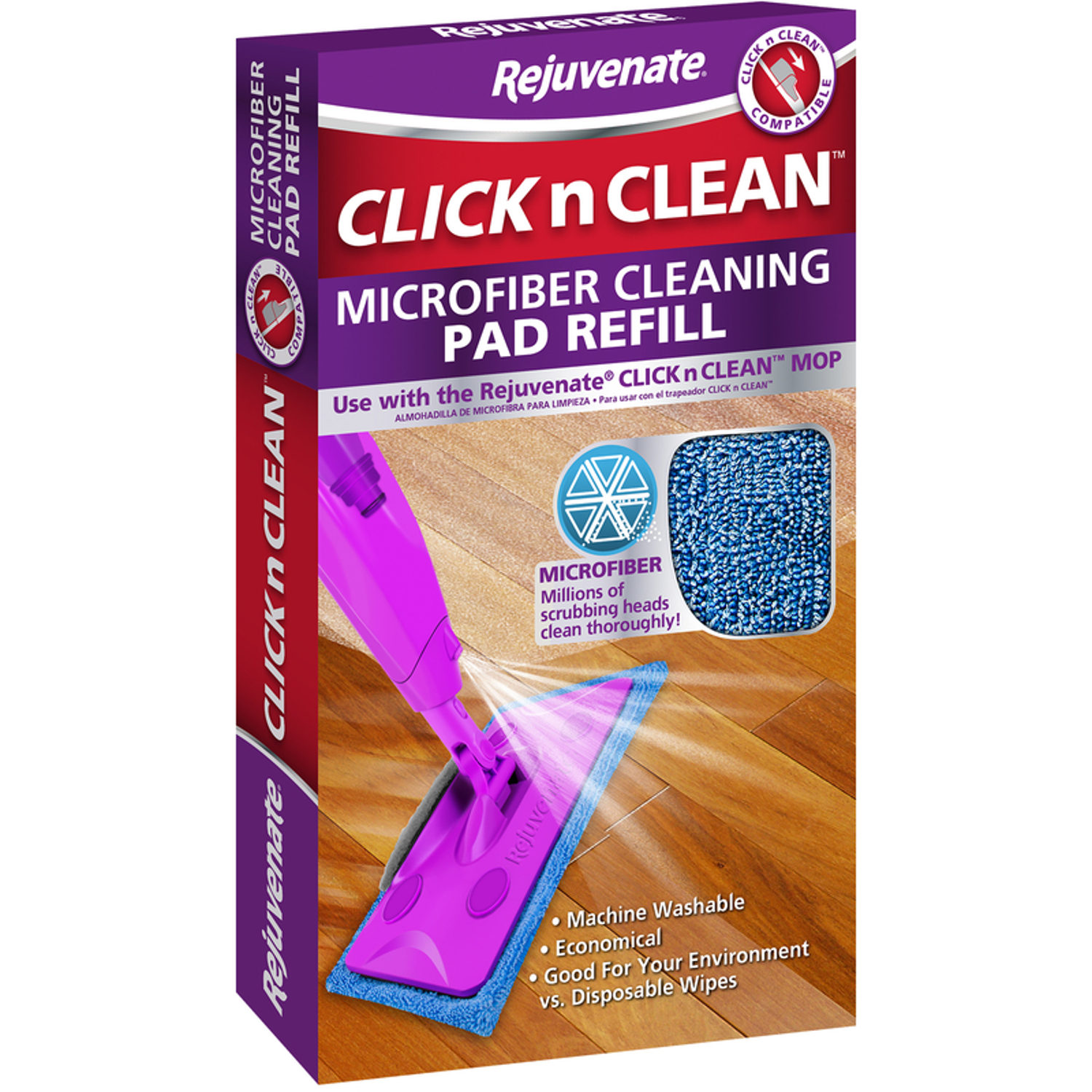 Rejuvenate Click n Clean 9 In. Microfiber Cleaning Pad